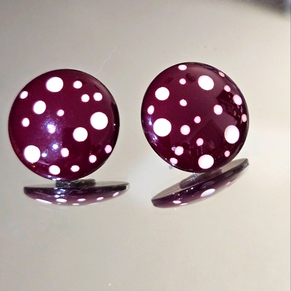 Mushroom Style Circle Earrings - Picture 1 of 4